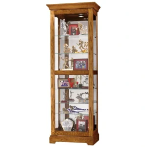 Howard Miller Traditional Legacy Oak Wood Oak Curio Cabinet