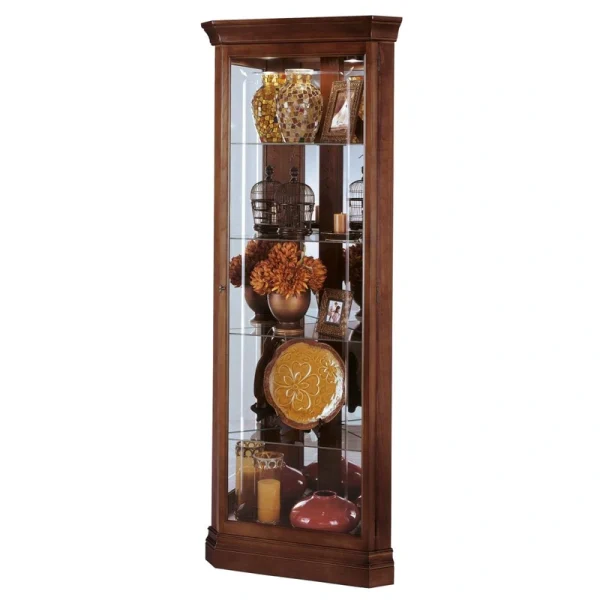Howard Miller Traditional Windsor Cherry Wood Cherry Curio Cabinet T726922683