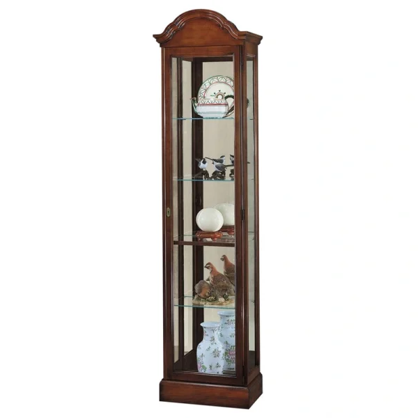 Howard Miller Traditional Windsor Cherry Wood Cherry Curio Cabinet T726922689