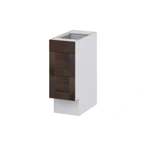 Hugo&Borg 12-in W x 32.5-in H x 24-in D Wood 3-Drawer Base Fully Assembled Cabinet (Recessed Panel Style)
