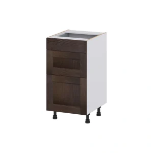 Hugo&Borg 18-in W x 34.5-in H x 21-in D Wood 3-Drawer Base Fully Assembled Cabinet (Recessed Panel Style)