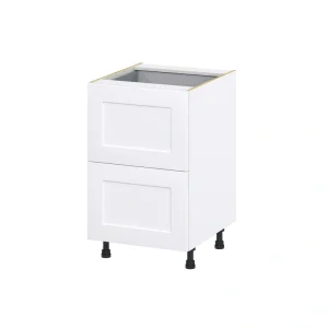 Hugo&Borg 21-in W x 34.5-in H x 24-in D Warm White 3-Drawer Base Fully Assembled Cabinet (Recessed Panel Style) T726921939