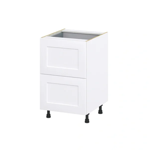 Hugo&Borg 21-in W x 34.5-in H x 24-in D Warm White 3-Drawer Base Fully Assembled Cabinet (Recessed Panel Style) T726921939