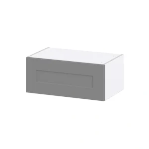 Hugo&Borg 24-in W x 10-in H x 14-in D Slate Gray Wall Fully Assembled Cabinet (Recessed Panel Shaker Door Style)