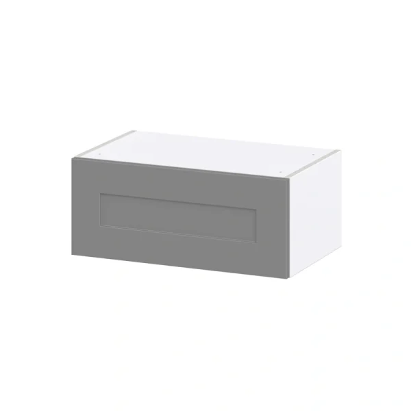 Hugo&Borg 24-in W x 10-in H x 14-in D Slate Gray Wall Fully Assembled Cabinet (Recessed Panel Shaker Door Style)