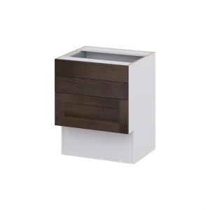 Hugo&Borg 24-in W x 30-in H x 21-in D Wood 3-Drawer Base Fully Assembled Cabinet (Recessed Panel Style)