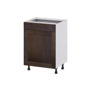 Hugo&Borg 24-in W x 34.5-in H x 21-in D Wood 1-Drawer Base Fully Assembled Cabinet (Recessed Panel Shaker Style)