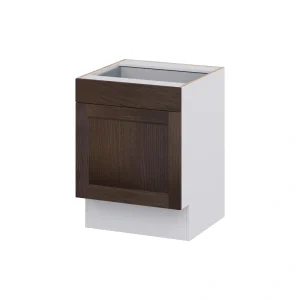 Hugo&Borg 24-in W x 34.5-in H x 24-in D Wood 1-Drawer Base Fully Assembled Cabinet (Recessed Panel Shaker Style) T726921745