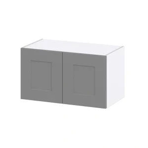 Hugo&Borg 27-in W x 15-in H x 14-in D Slate Gray Wall Fully Assembled Cabinet (Recessed Panel Shaker Door Style)