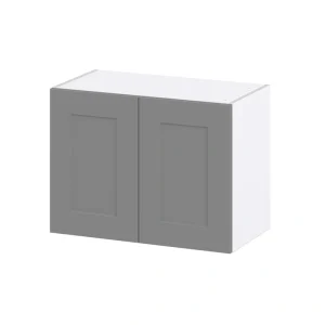 Hugo&Borg 27-in W x 20-in H x 14-in D Slate Gray Wall Fully Assembled Cabinet (Recessed Panel Shaker Door Style)