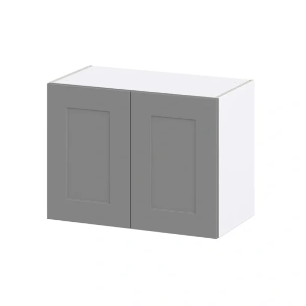 Hugo&Borg 27-in W x 20-in H x 14-in D Slate Gray Wall Fully Assembled Cabinet (Recessed Panel Shaker Door Style)