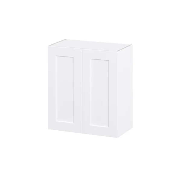 Hugo&Borg 27-in W x 30-in H x 14-in D Warm White Wall Fully Assembled Cabinet (Recessed Panel Shaker Door Style)