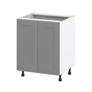 Hugo&Borg 27-in W x 34.5-in H x 24-in D Slate Gray Sink Base Fully Assembled Cabinet (Recessed Panel Shaker Style)
