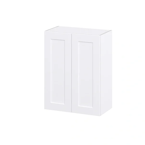 Hugo&Borg 27-in W x 35-in H x 14-in D Warm White Wall Fully Assembled Cabinet (Recessed Panel Shaker Door Style)