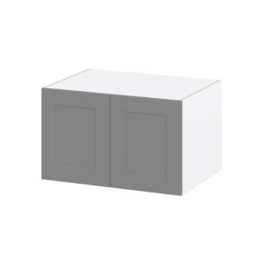 Hugo&Borg 33-in W x 20-in H x 24-in D Slate Gray Wall Fully Assembled Cabinet (Recessed Panel Shaker Door Style)