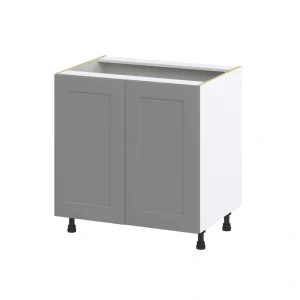 Hugo&Borg 33-in W x 34.5-in H x 24-in D Slate Gray Sink Base Fully Assembled Cabinet (Recessed Panel Shaker Style)