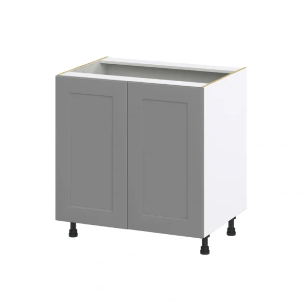 Hugo&Borg 33-in W x 34.5-in H x 24-in D Slate Gray Sink Base Fully Assembled Cabinet (Recessed Panel Shaker Style)