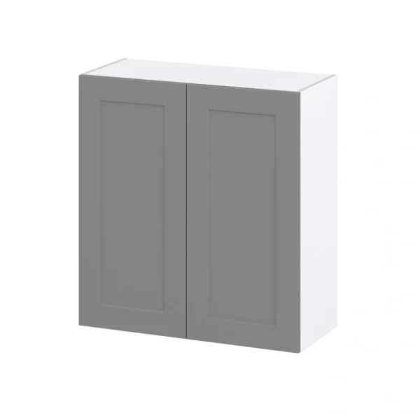 Hugo&Borg 33-in W x 35-in H x 14-in D Slate Gray Wall Fully Assembled Cabinet (Recessed Panel Shaker Door Style)