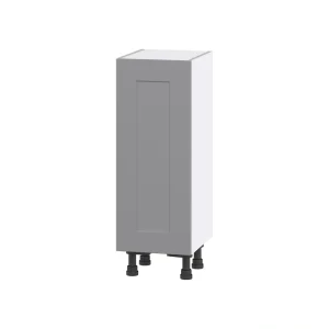 Hugo&Borg Beaumont 12-in W x 34.5-in H x 14-in D Slate Gray Base Fully Assembled Cabinet (Flat Panel Shaker Door Style)