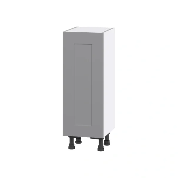 Hugo&Borg Beaumont 12-in W x 34.5-in H x 14-in D Slate Gray Base Fully Assembled Cabinet (Flat Panel Shaker Door Style)