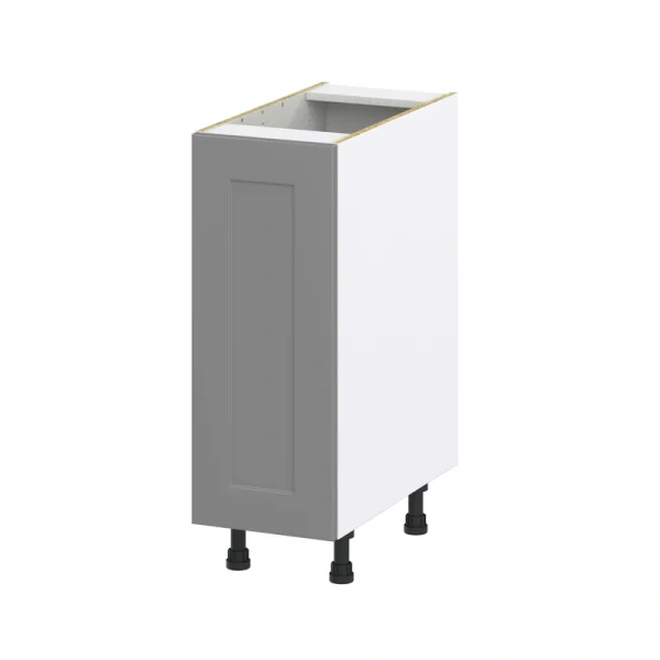 Hugo&Borg Beaumont 12-in W x 34.5-in H x 24-in D Slate Gray 3-Drawers Base Fully Assembled Cabinet (Recessed Panel Shaker Style)