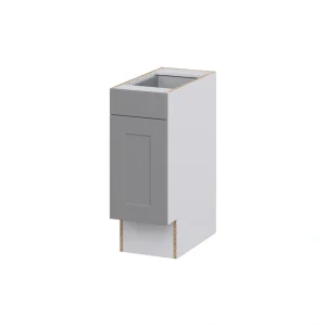 Hugo&Borg Beaumont 12-in W x 34.5-in H x 25-in D Slate Gray Base Fully Assembled Cabinet (Recessed Panel Shaker Door Style)