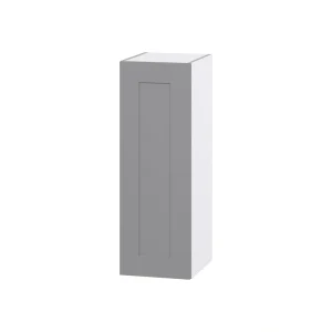 Hugo&Borg Beaumont 12-in W x 35-in H x 14-in D Slate Gray Wall Fully Assembled Cabinet (Flat Panel Shaker Door Style)