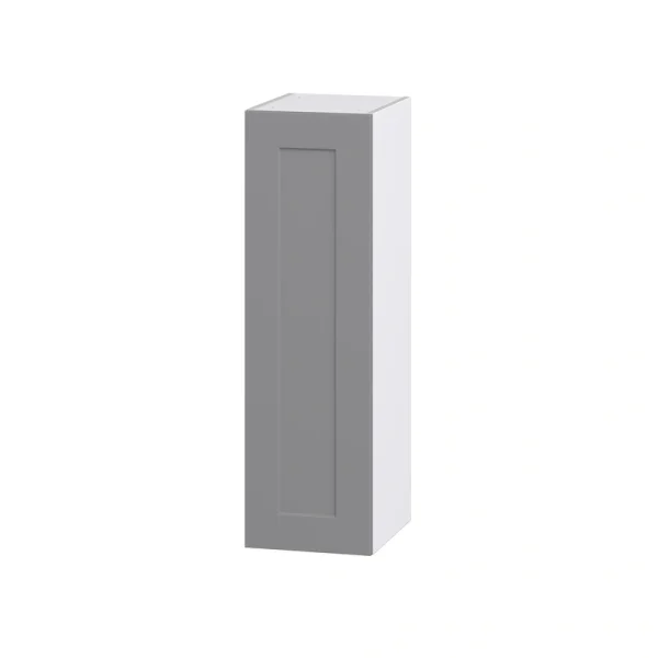 Hugo&Borg Beaumont 12-in W x 40-in H x 14-in D Slate Gray Wall Fully Assembled Cabinet (Recessed Panel Shaker Door Style)