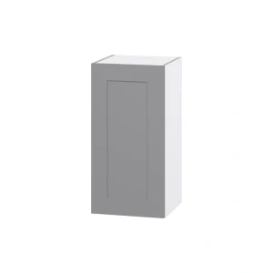 Hugo&Borg Beaumont 15-in W x 30-in H x 14-in D Slate Gray Wall Fully Assembled Cabinet (Flat Panel Shaker Door Style)