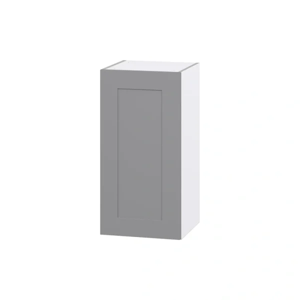 Hugo&Borg Beaumont 15-in W x 30-in H x 14-in D Slate Gray Wall Fully Assembled Cabinet (Flat Panel Shaker Door Style)