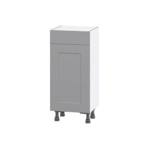 Hugo&Borg Beaumont 15-in W x 34.5-in H x 14-in D Slate Gray 1-Drawer Base Fully Assembled Cabinet (Flat Panel Shaker Style)