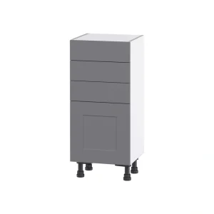 Hugo&Borg Beaumont 15-in W x 34.5-in H x 14-in D Slate Gray 3-Drawers Base Fully Assembled Cabinet (Flat Panel Shaker Style) T726920003