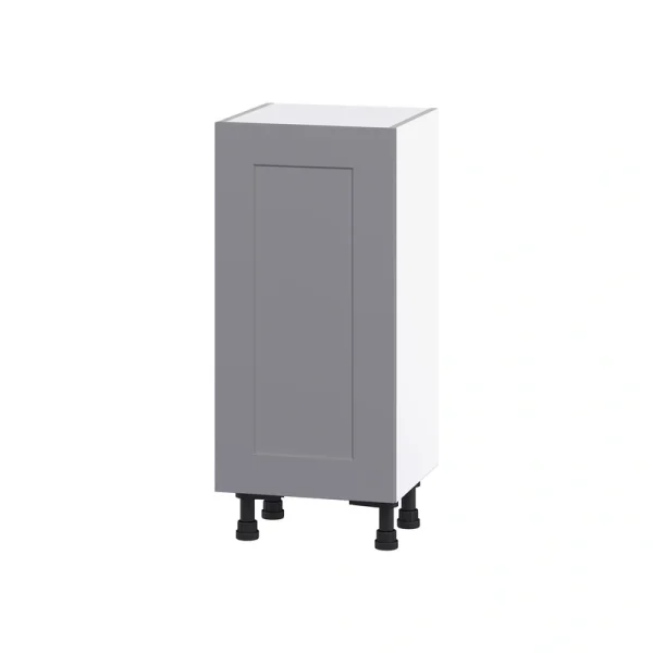 Hugo&Borg Beaumont 15-in W x 34.5-in H x 14-in D Slate Gray Base Fully Assembled Cabinet (Flat Panel Shaker Door Style)