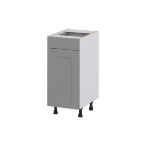 Hugo&Borg Beaumont 15-in W x 34.5-in H x 21-in D Slate Gray 1-Drawer Base Fully Assembled Cabinet (Recessed Panel Shaker Style)