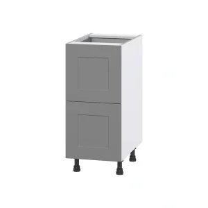Hugo&Borg Beaumont 15-in W x 34.5-in H x 24-in D Slate Gray 2-Drawer Base Fully Assembled Cabinet T726920066