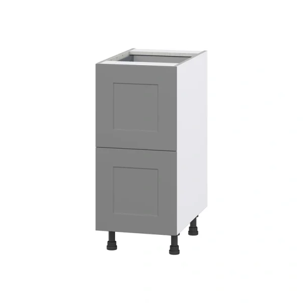 Hugo&Borg Beaumont 15-in W x 34.5-in H x 24-in D Slate Gray 2-Drawer Base Fully Assembled Cabinet T726920066