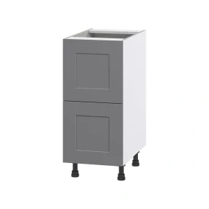 Hugo&Borg Beaumont 15-in W x 34.5-in H x 24-in D Slate Gray 2-Drawer Base Fully Assembled Cabinet T726922437