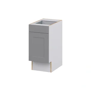Hugo&Borg Beaumont 15-in W x 34.5-in H x 25-in D Slate Gray 1-Drawer Base Fully Assembled Cabinet (Recessed Panel Shaker Style)