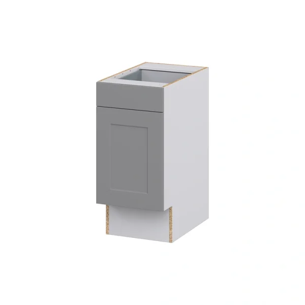Hugo&Borg Beaumont 15-in W x 34.5-in H x 25-in D Slate Gray 1-Drawer Base Fully Assembled Cabinet (Recessed Panel Shaker Style)