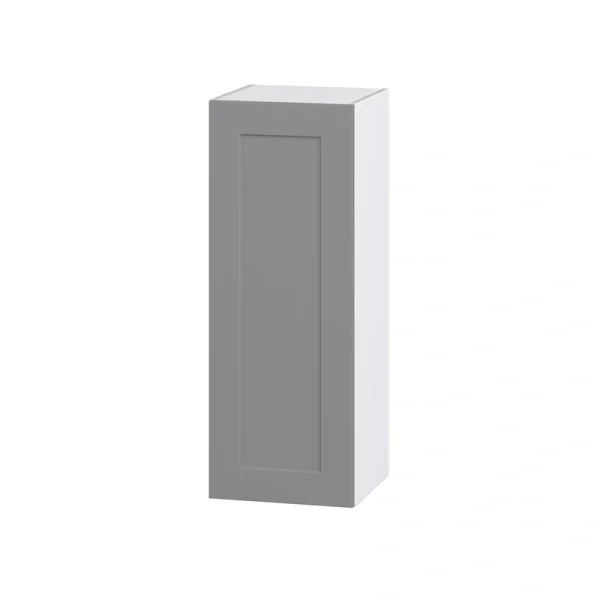 Hugo&Borg Beaumont 15-in W x 40-in H x 14-in D Slate Gray Wall Fully Assembled Cabinet (Recessed Panel Shaker Door Style)