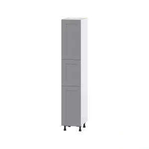 Hugo&Borg Beaumont 15-in W x 84.5-in H x 24-in D Slate Gray Pantry Fully Assembled Cabinet (Flat Panel Shaker Door Style)