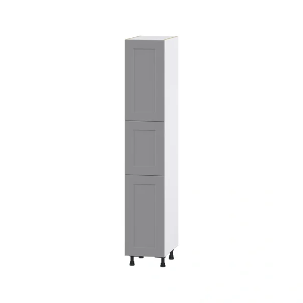 Hugo&Borg Beaumont 15-in W x 84.5-in H x 24-in D Slate Gray Pantry Fully Assembled Cabinet (Flat Panel Shaker Door Style)