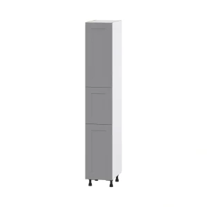 Hugo&Borg Beaumont 15-in W x 89.5-in H x 24-in D Slate Gray Pantry Fully Assembled Cabinet (Flat Panel Shaker Door Style)