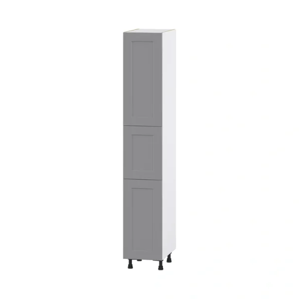 Hugo&Borg Beaumont 15-in W x 89.5-in H x 24-in D Slate Gray Pantry Fully Assembled Cabinet (Flat Panel Shaker Door Style)