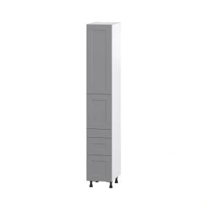 Hugo&Borg Beaumont 15-in W x 94.5-in H x 24-in D Slate Gray 5-Drawers Pantry Fully Assembled Cabinet (Recessed Panel Shaker Style)