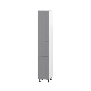 Hugo&Borg Beaumont 15-in W x 94.5-in H x 24-in D Slate Gray Pantry Fully Assembled Cabinet (Recessed Panel Shaker Door Style)