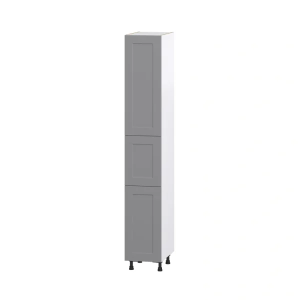 Hugo&Borg Beaumont 15-in W x 94.5-in H x 24-in D Slate Gray Pantry Fully Assembled Cabinet (Recessed Panel Shaker Door Style)