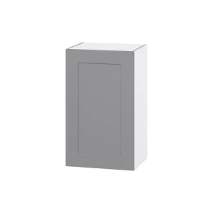 Hugo&Borg Beaumont 18-in W x 30-in H x 14-in D Slate Gray Wall Fully Assembled Cabinet (Flat Panel Shaker Door Style)