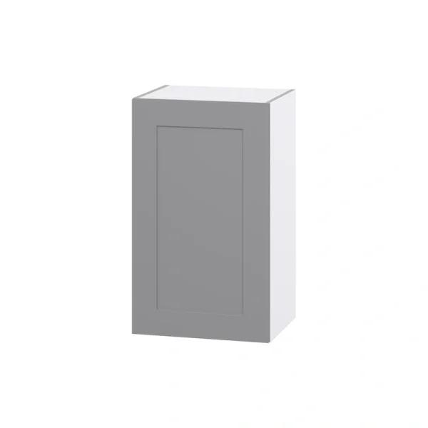 Hugo&Borg Beaumont 18-in W x 30-in H x 14-in D Slate Gray Wall Fully Assembled Cabinet (Flat Panel Shaker Door Style)