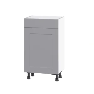 Hugo&Borg Beaumont 18-in W x 34.5-in H x 14-in D Slate Gray 1-Drawer Base Fully Assembled Cabinet (Flat Panel Shaker Style)